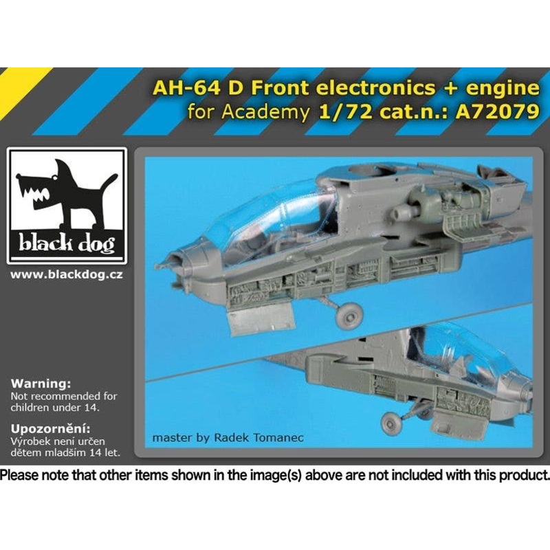 1/72 AH-64 D Front Electronics + Engine (for Academy)