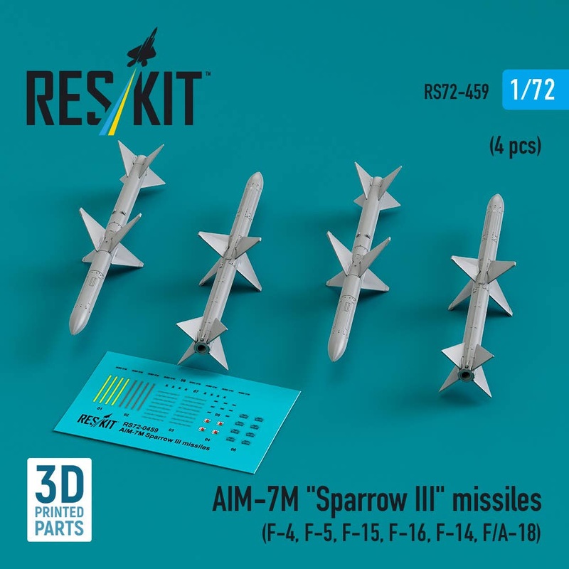 1/72 AIM-7M Sparrow III missiles (4 pcs)