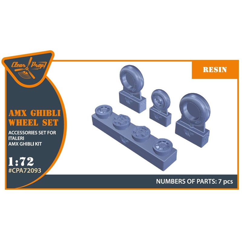 1/72 AMX Ghibli wheel set for Italeri kits