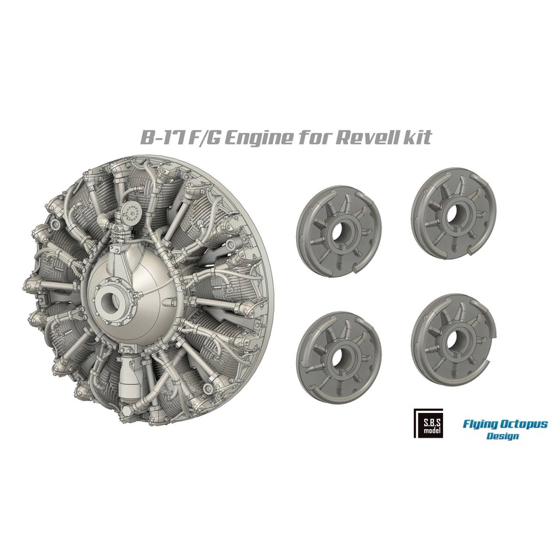 1/72 B-17 F/G engine set for Revell kit