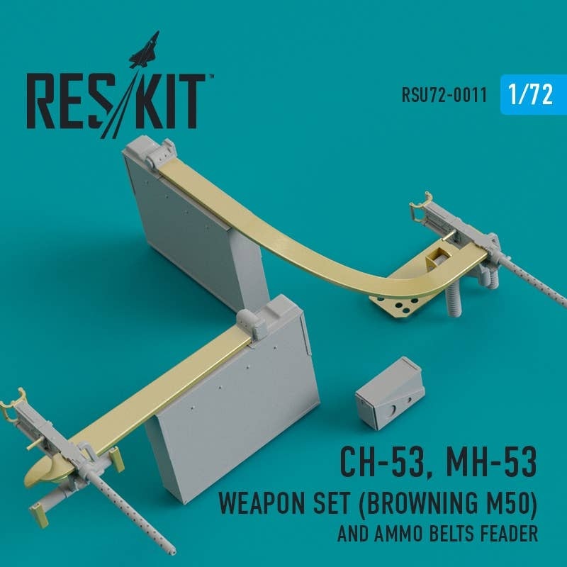 1/72 CH-53, MH-53 Weapon Set (Browning M50) and Ammo Belts Feader