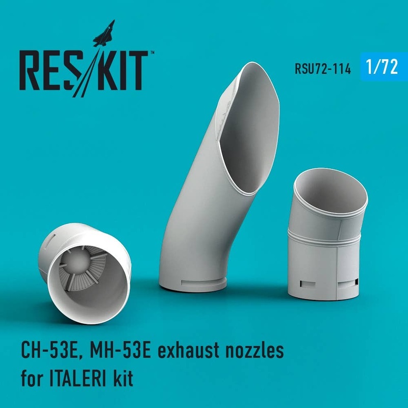 1/72 Ch-53E, Mh-53E Exhaust Nozzles for Italeri Kit