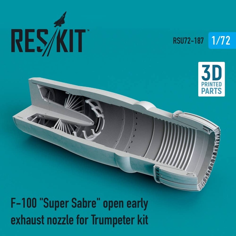 1/72 F-100 Super Sabre open early exhaust nozzle for Trumpeter kit