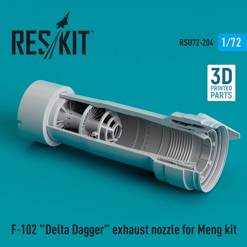 1/72 F-102 Delta Dagger exhaust nozzle for Meng kit (3D Printed)