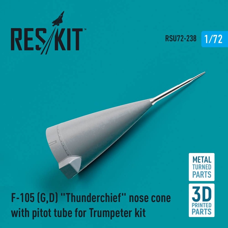 1/72 F-105 (G,D) Thunderchief nose cone with pitot tube for Trumpeter kit (Metal & 3D Printed)