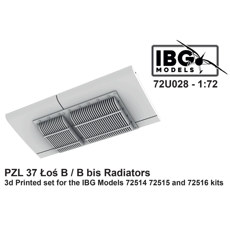 1/72 PZL37B / Bbis Roche Twin-Engine Bomber Radiator for 3D Printed IBG (72U028)