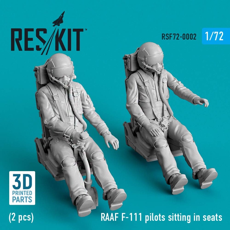 1/72 RAAF F-111 pilots sitting in seats (2 pcs) (3D Printed)