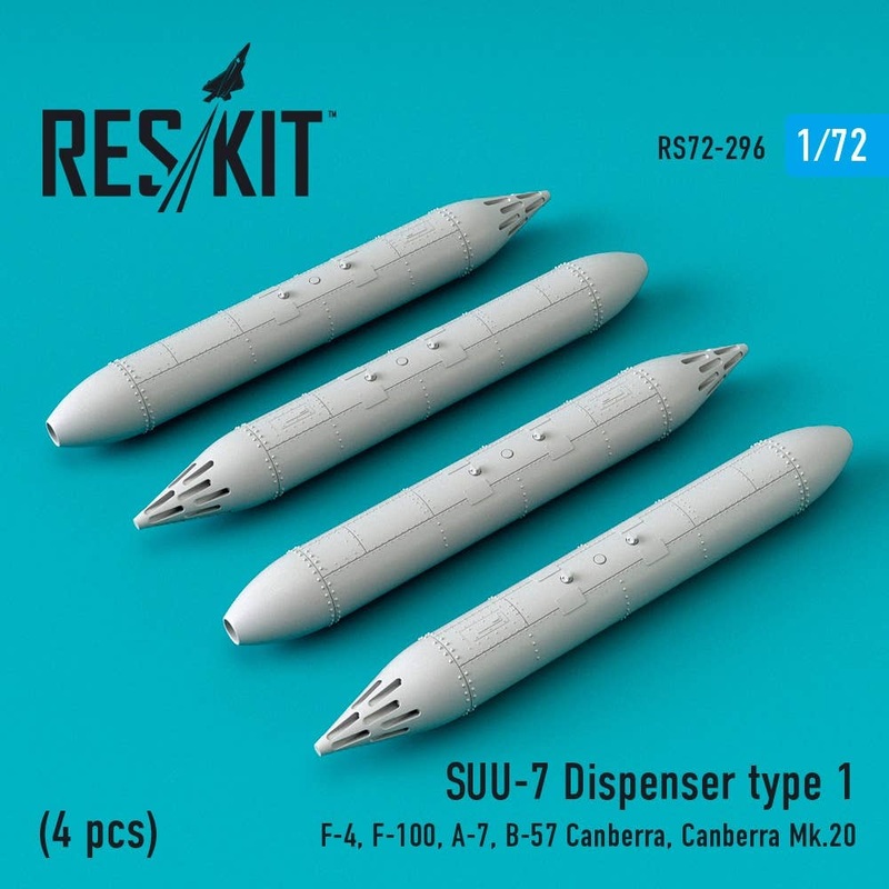 1/72 SUU-7 Dispenser type 1 (4 pcs) (F-4, F-100, A-7, B-57 Canberra, Canberra Mk.20)