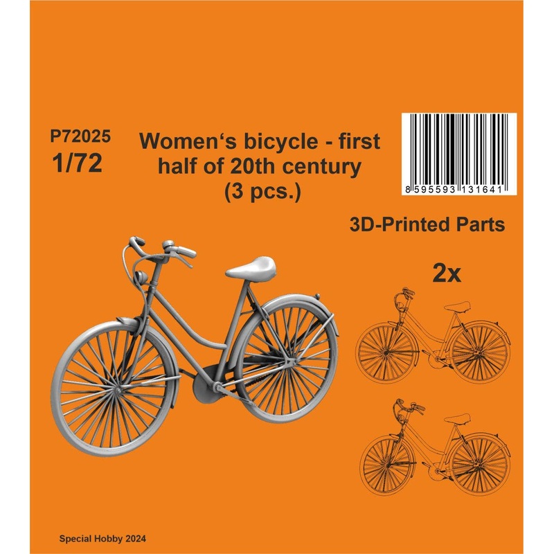 1/72 Women`s bicycle - first half of 20th century (3 pcs)