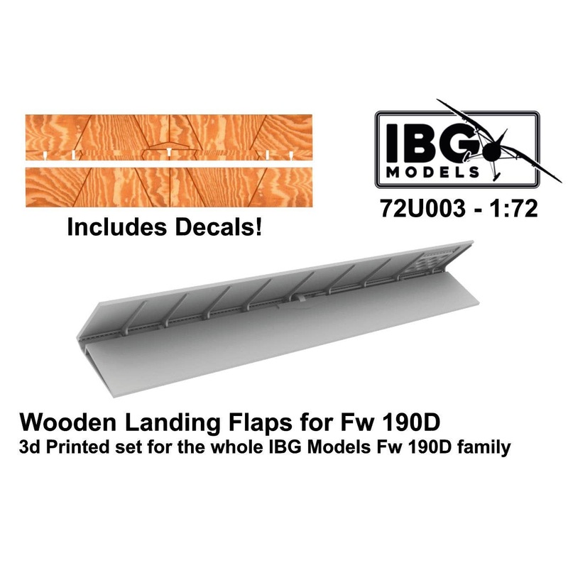 1/72 Fw190D Series Wooden Flap Unfolded/3D Printed for IBG (72U003)