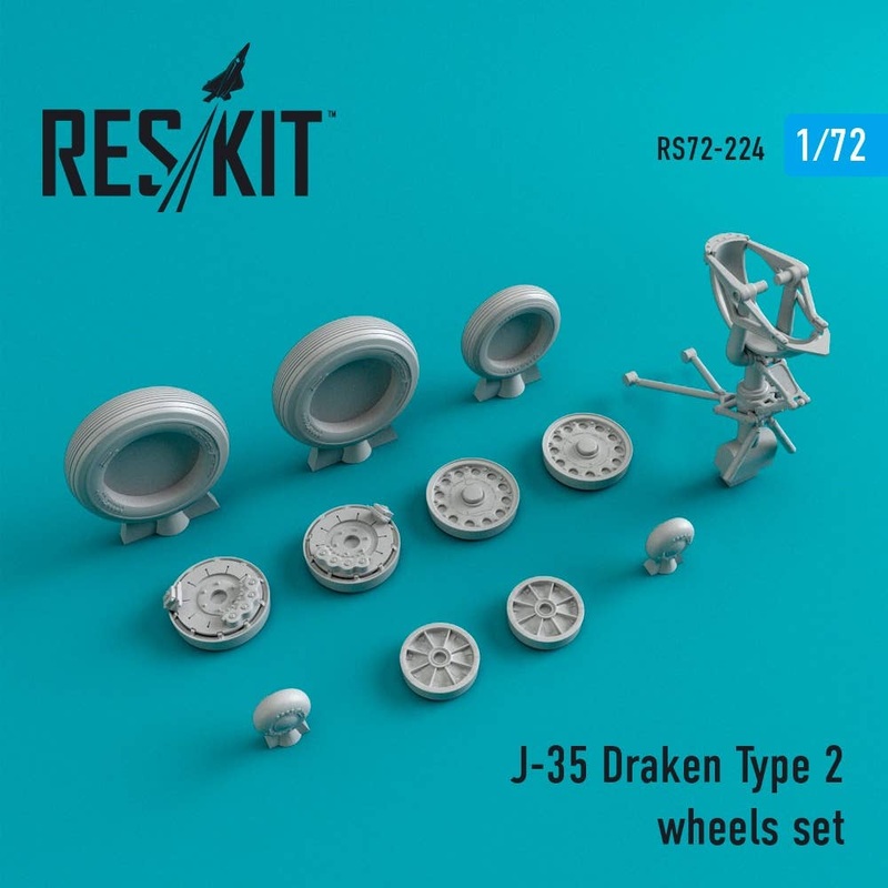 1/72 J-35 Draken Type 2 Wheels Set (for Hasegawa)