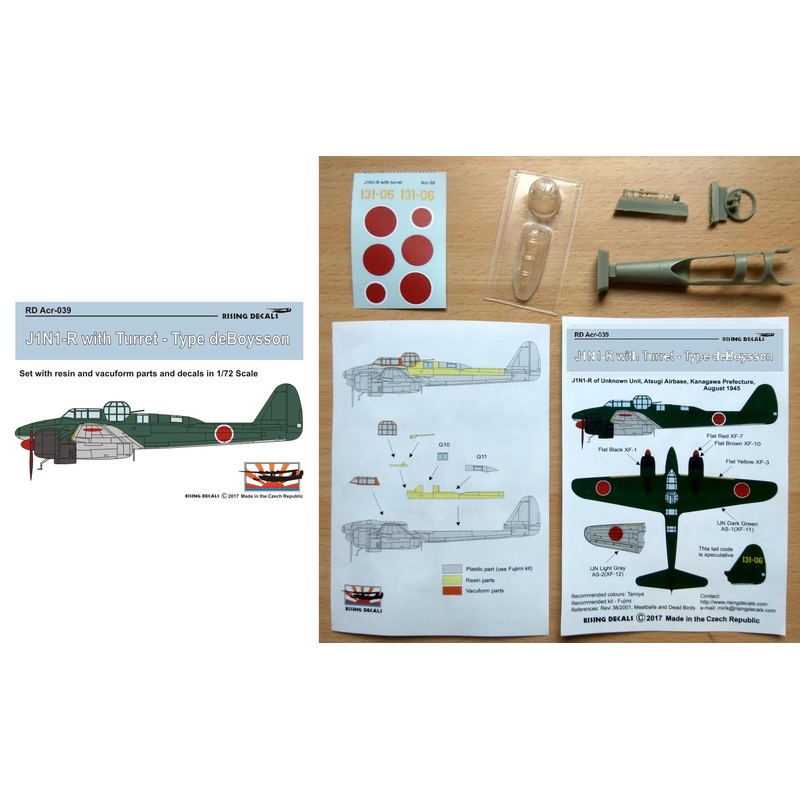 1/72 J1N1-R with Turret Type deBoysson (for Fujimi)