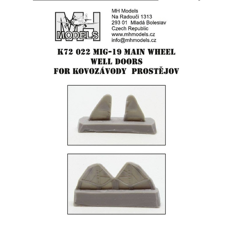 1/72 MiG-19 main wheel well doors for Kovozavody Prostejov