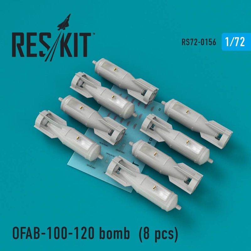 1/72 OFAB-100-120 Bomb (8pcs) Su-7, Su-17, Su-24, Su-25, Su-27, Su-30, Su-34, MiG-21, MiG-27, Yak-38, Jak-130