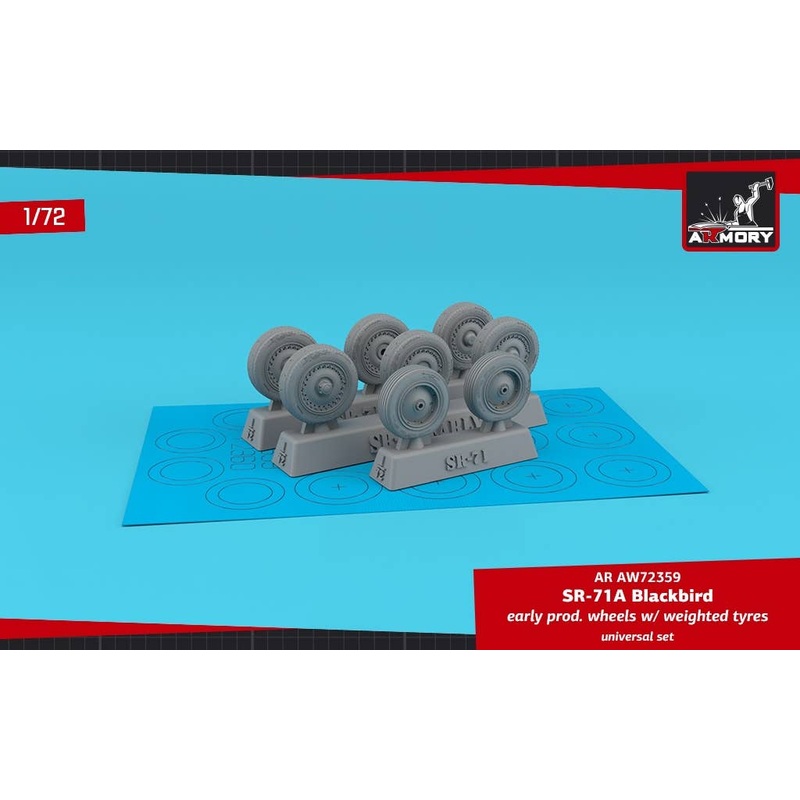 1/72 SR-71A Blackbird early type wheels w/ weighted tires (for ACA, HAS, ITA, MHM, MIN, MOD, MON, REV, TES)