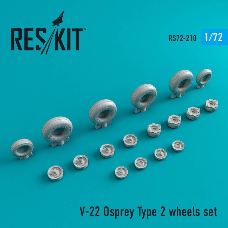 1/72 V-22 Osprey Type 2 Wheels Set (for Hasegawa/Italeri)
