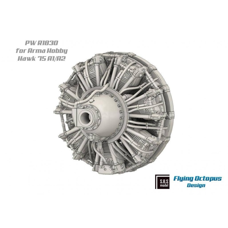 Curtiss H-75 A1/A2 Hawk engine set for Arma Hobby kit