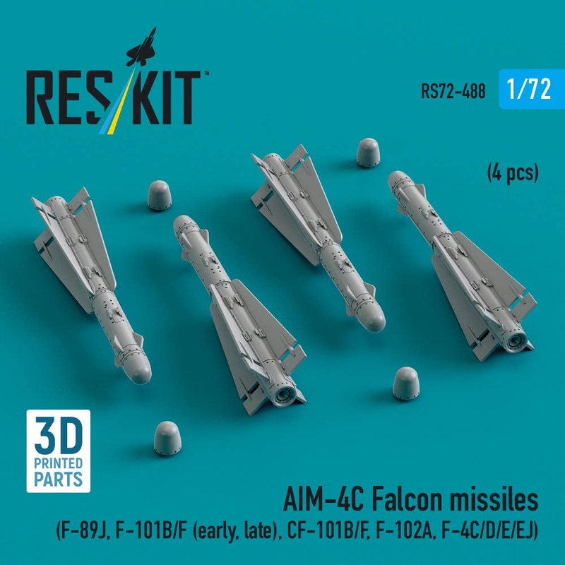 1/72 AIM-4C Falcon missiles (4 pcs)