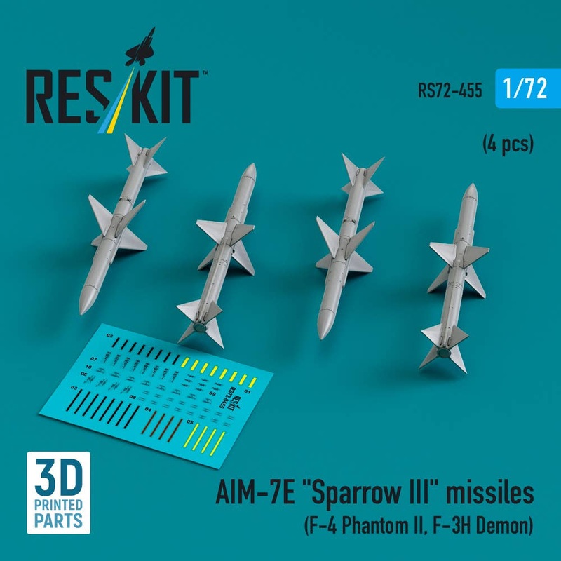 1/72 AIM-7E Sparrow III missiles (4 pcs)