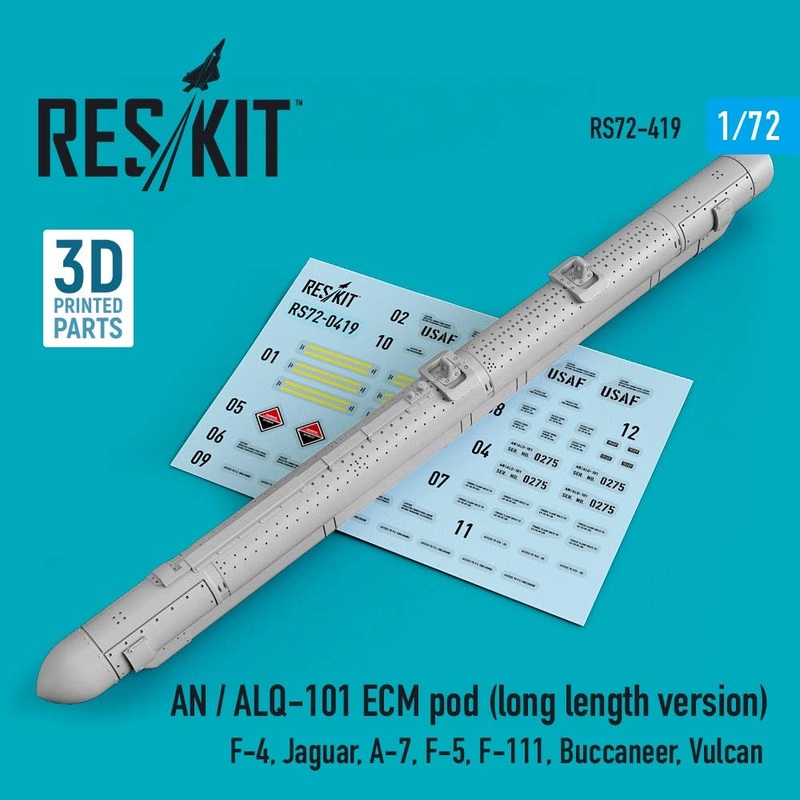1/72 AN / ALQ-101 ECM pod (long length version) (F-4, Jaguar, A-7, F-5, F-111, Buccaneer, Vulcan) (3D printing)