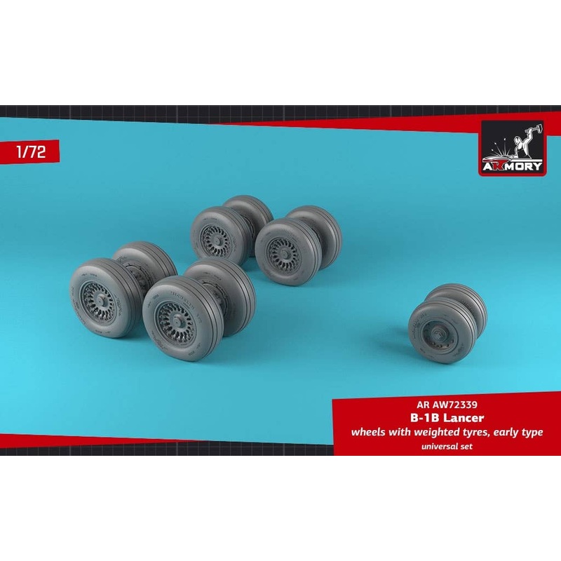 1/72 B-1B Lancer Wheels w/Weighted Tires, Early