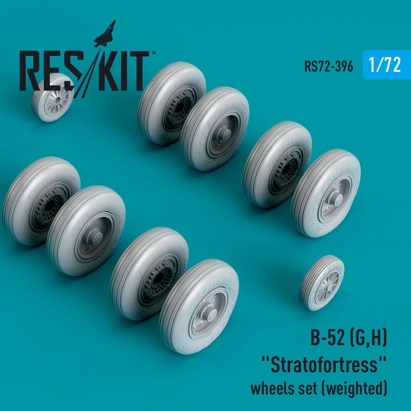1/72 B-52 (G,H) Stratofortress wheels set (weighted) (Resin & 3D Printed)