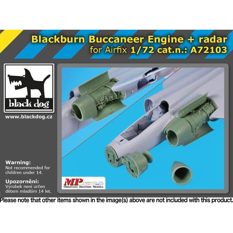 1/72 Blackburn Buccaneer Engine (Left Side) + Radar (for Airfix)