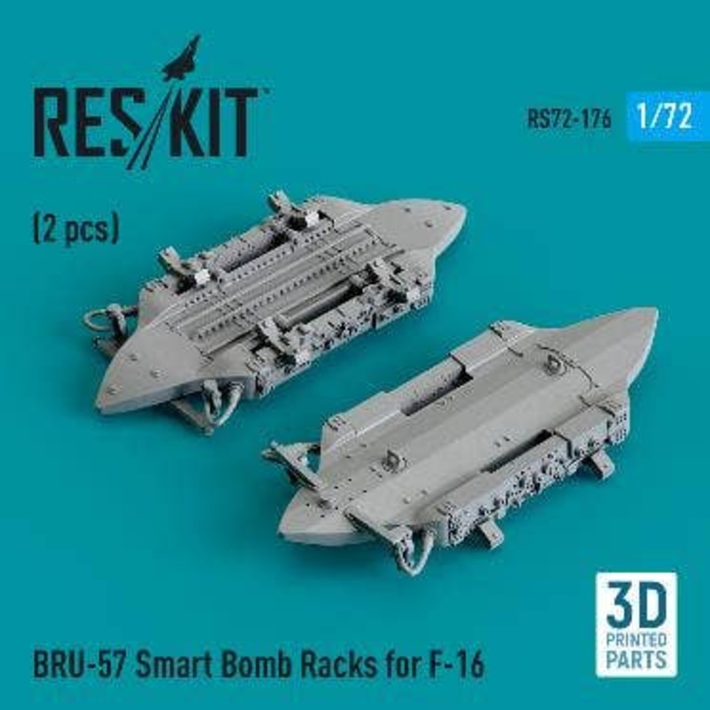 1/72 BRU-57 Smart Bomb Racks for F-16 (2 pcs) (3D Printed)