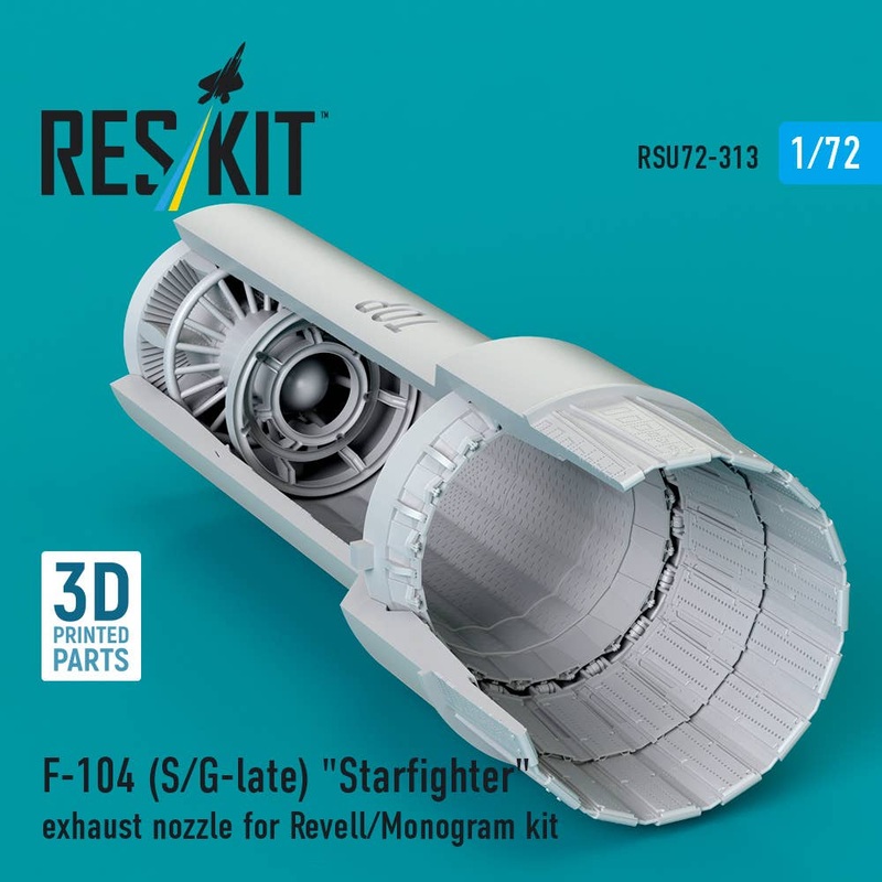 1/72 F-104 (S/G-late) Starfighter exhaust nozzle for Revell/Monogram kit (3D Printed)