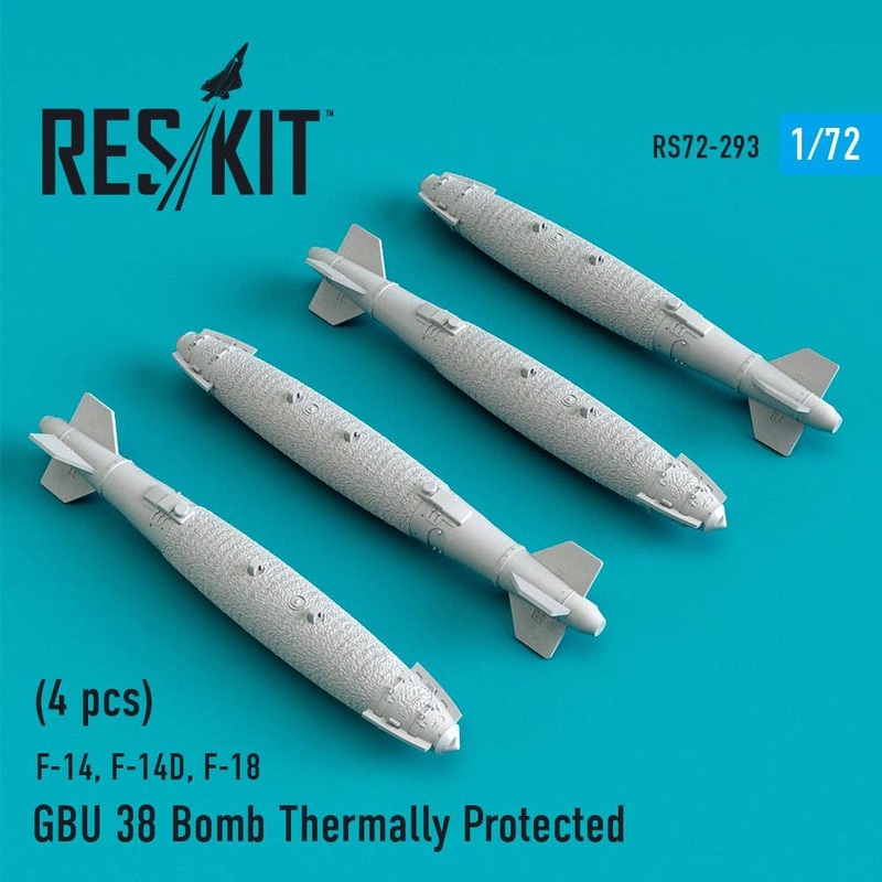 1/72 GBU 38 Bomb Thermally Protected (4 pcs) (F-14, F-14D,F-18)