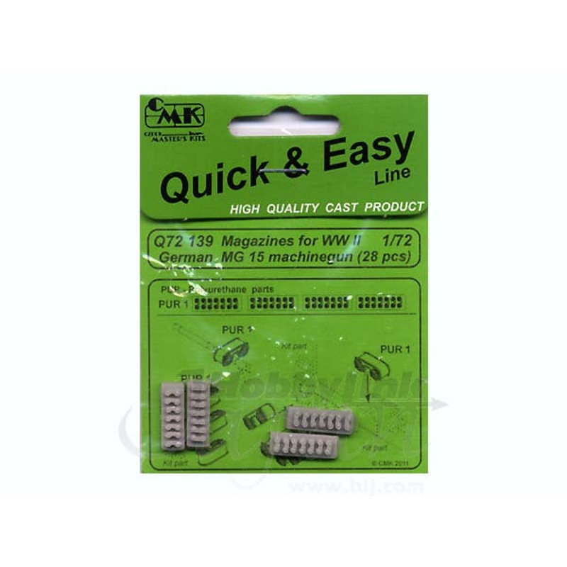 1/72 Magazines For WWII German MG 15 Machinegun (28pcs)