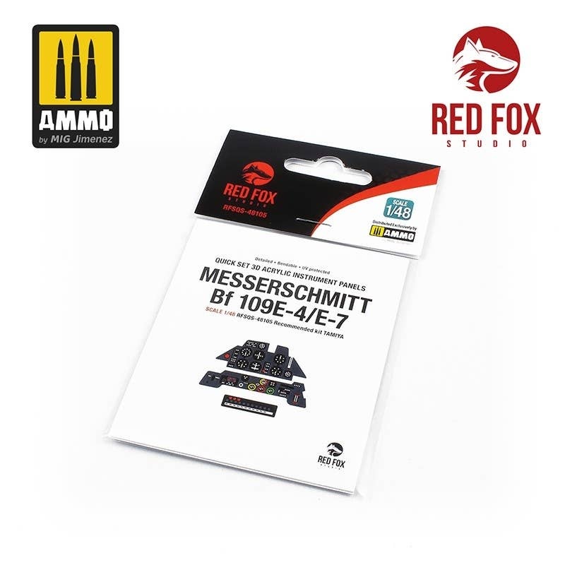 1/48 Bf109E-4/7 3D Acrylic Instrument Panel (for Tamiya)