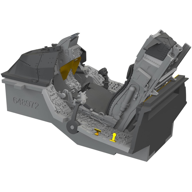 1/48 F-16C Block 52 till 1996 cockpit PRINT Brassin (for KINETIC)