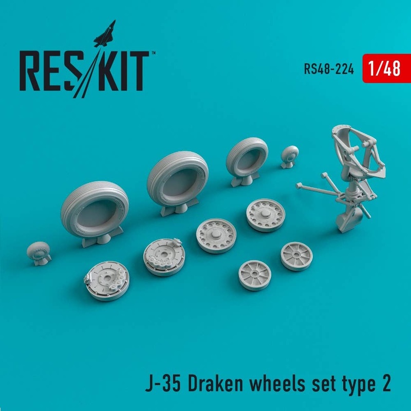 1/48 J-35 Draken Type 2 Wheels Set (for Hasegawa)