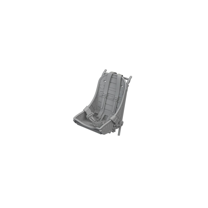 1/48 P-40 seat w/ integral belts Type 2 PRINT