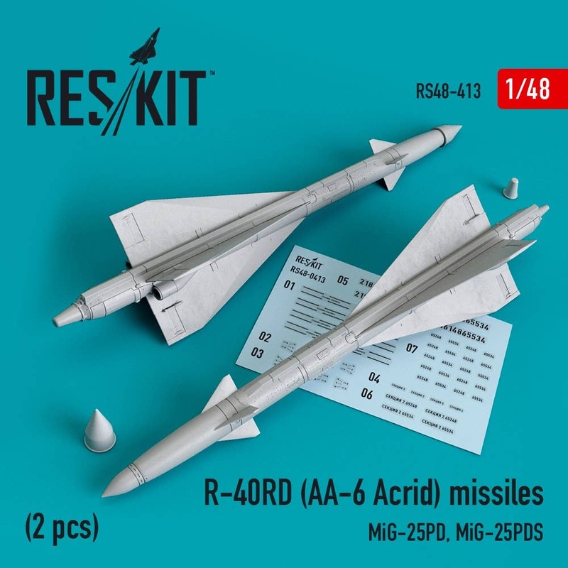 1/48 R-40RD (AA-6 Acrid) missiles (2 pcs) (MiG-25PD, MiG-25PDS)