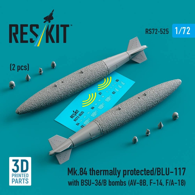 1/72 Mk.84 thermally protected/BLU-117 with BSU-36/B bombs (2 pcs)