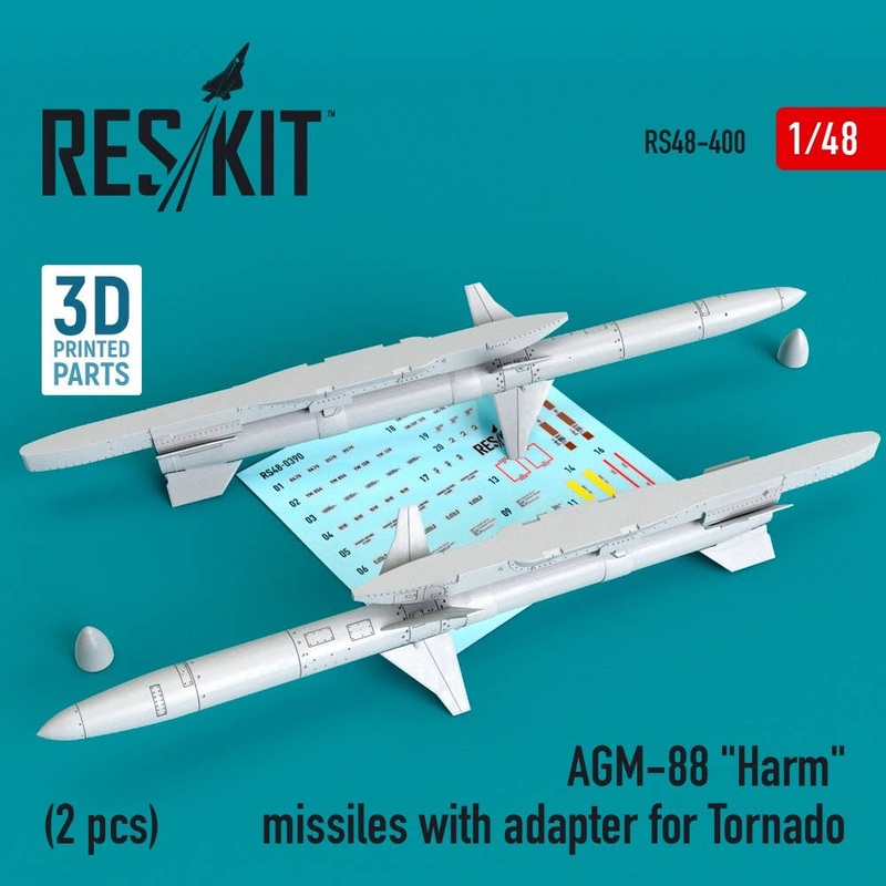 1/48 AGM-88 Harm missiles with adapter for Tornado (2 pcs)