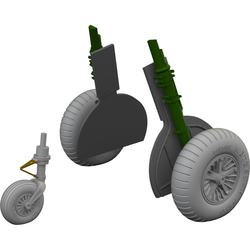 1/48 Bf108 wheels spoked Brassin (for EDUARD)