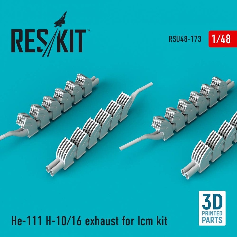 1/48 He-111 H-10/16 exhaust for ICM kit