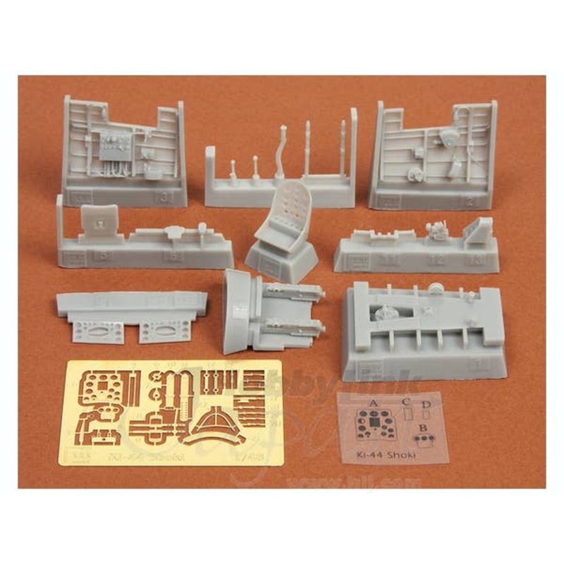 1/48 Ki-44 Shoki (Tojo) cockpit set (for Hasegawa)