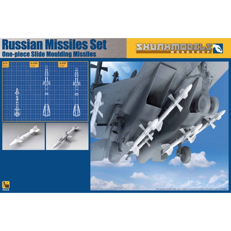 1/48 Russian Missiles Set One-Piece Slide Molding Missiles
