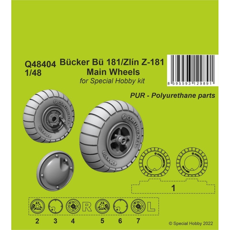 Bucker Bu 181/Zlin Z-181 Main Wheels
