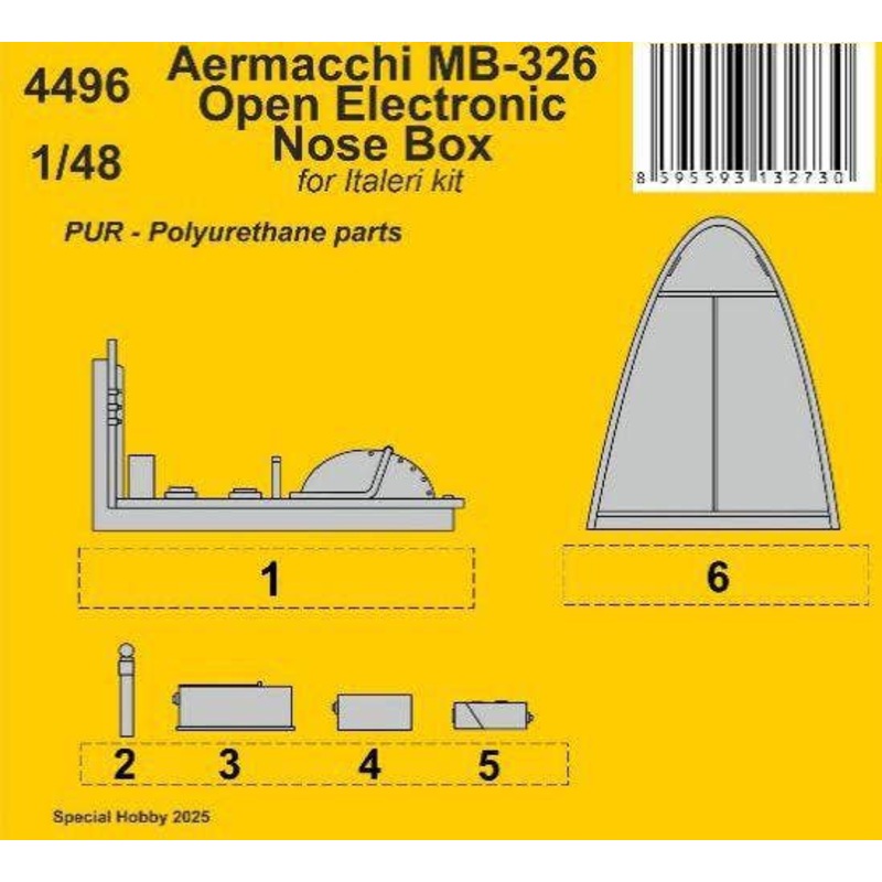 1/48 Aermacchi MB-326 Open Electronic Nose Box / for Italeri kits