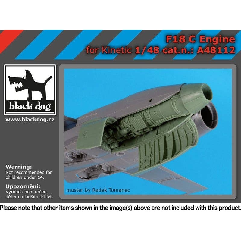 1/48 F-18C Engine (Left Side) for Kinetic