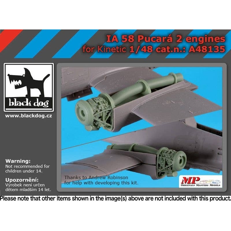 1/48 Ia-58 Pukara Engine Set (Left And Right) (for Kinetic)