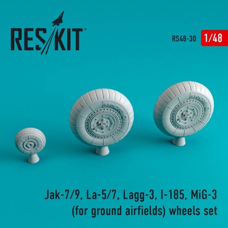 1/48 Jak-7/9, La-5/7, Lagg-3, I-185, MiG-3 for Ground Airfields Wheels Set