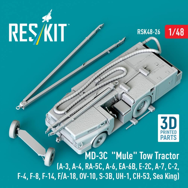 1/48 MD-3C Mule Tow Tractor (3D Printed model kit)