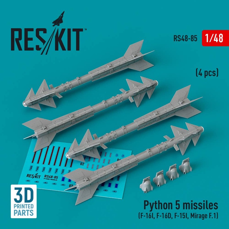 1/48 Python 5 missiles (4 pcs) (3D Printed)