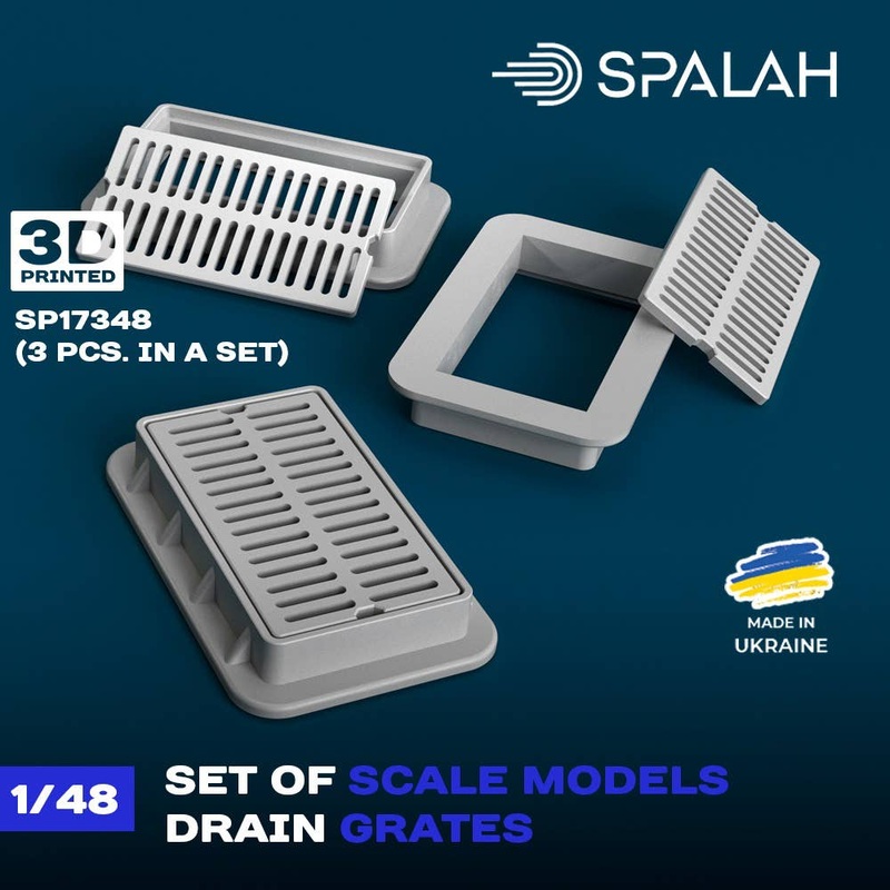 1/48 Set of scale models Drain grates (3 psc)